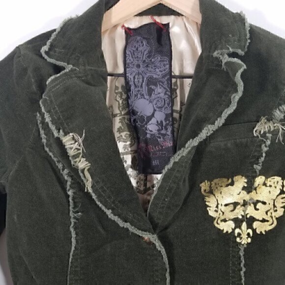 Miss Me Gold Collection Velvet Jacket - Picture 2 of 8